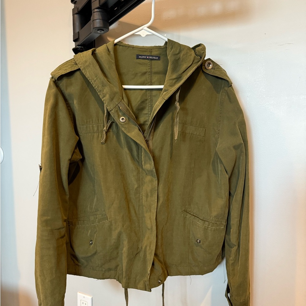 Women's Olive Green Hooded Jacket